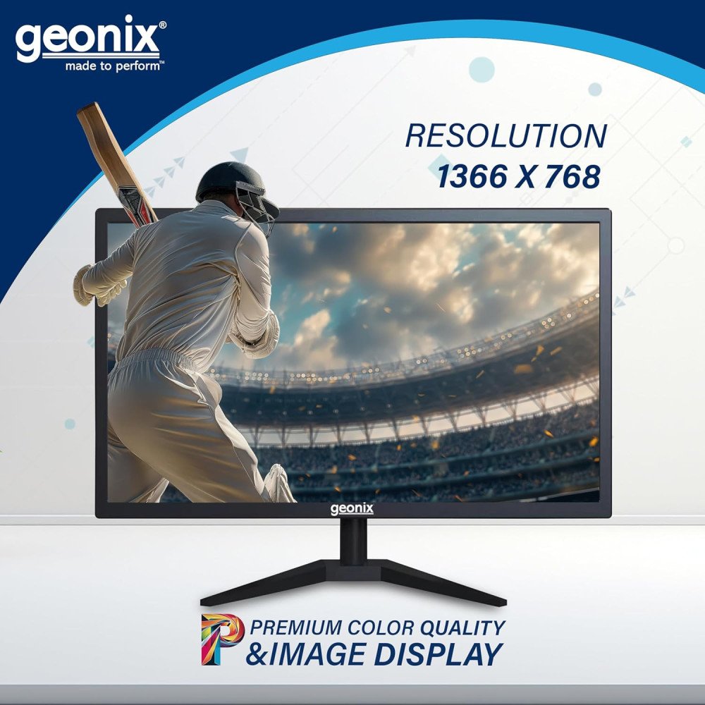 GEONIX PC Monitor 18.5" LED WITH HDMI, 3YR WARRANTY