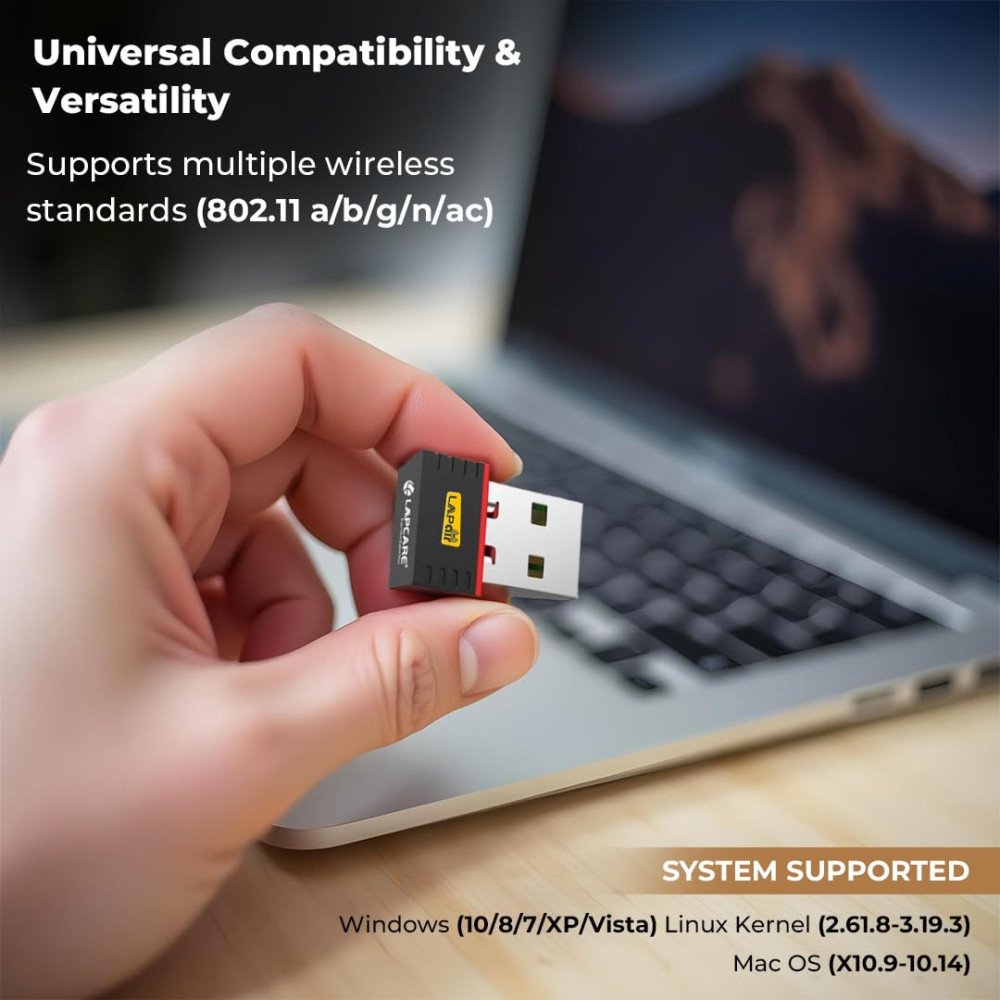 Lapcare 150Mbps Nano Laptop USB Wi-Fi Adapter
