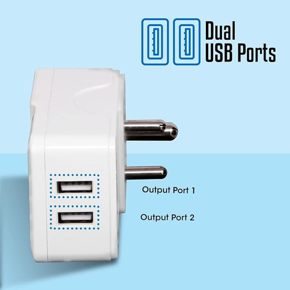 ZEBRONICS Dual USB Adapter With AC Socket