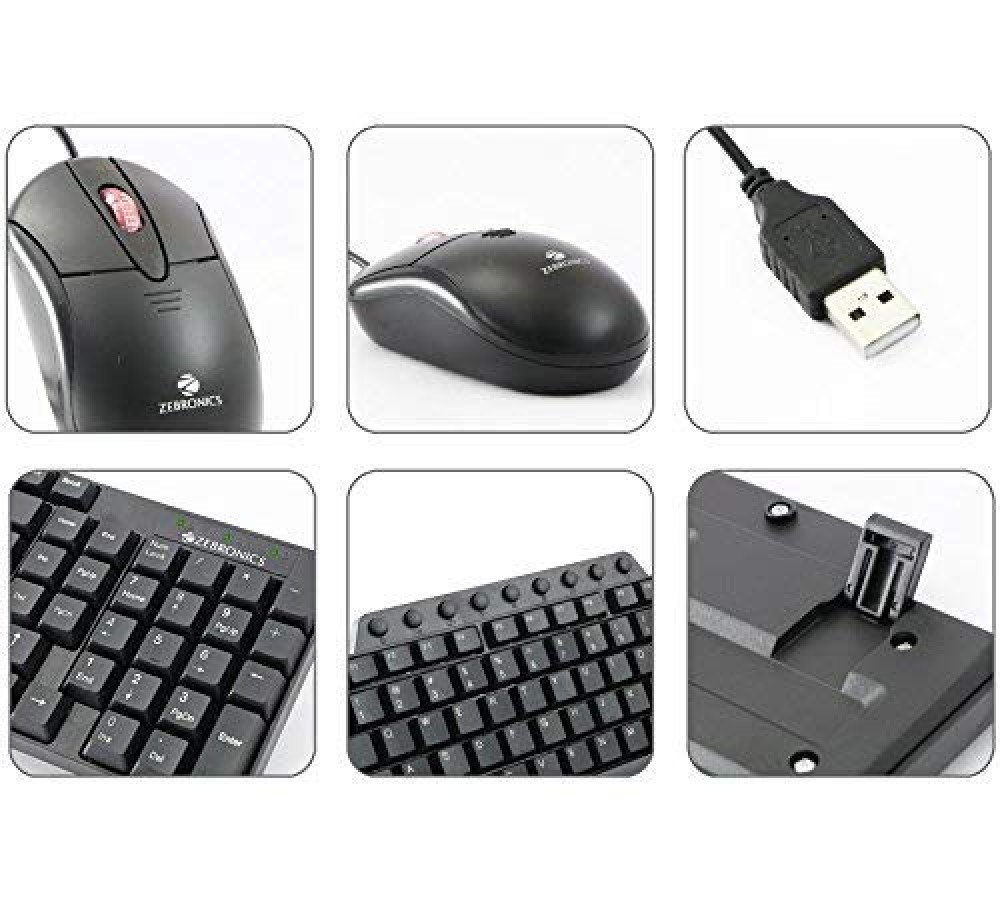ZEBRONICS JUDWAA 555 USB Wired Mouse and Keyboard