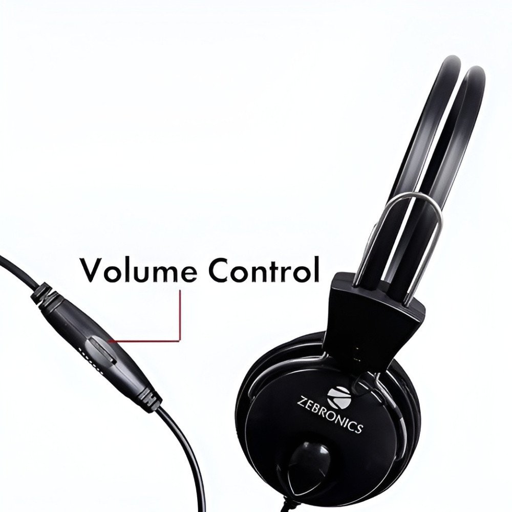 Zebronics Zeb Pleasant Wired Over The Ear Headphone with Mic