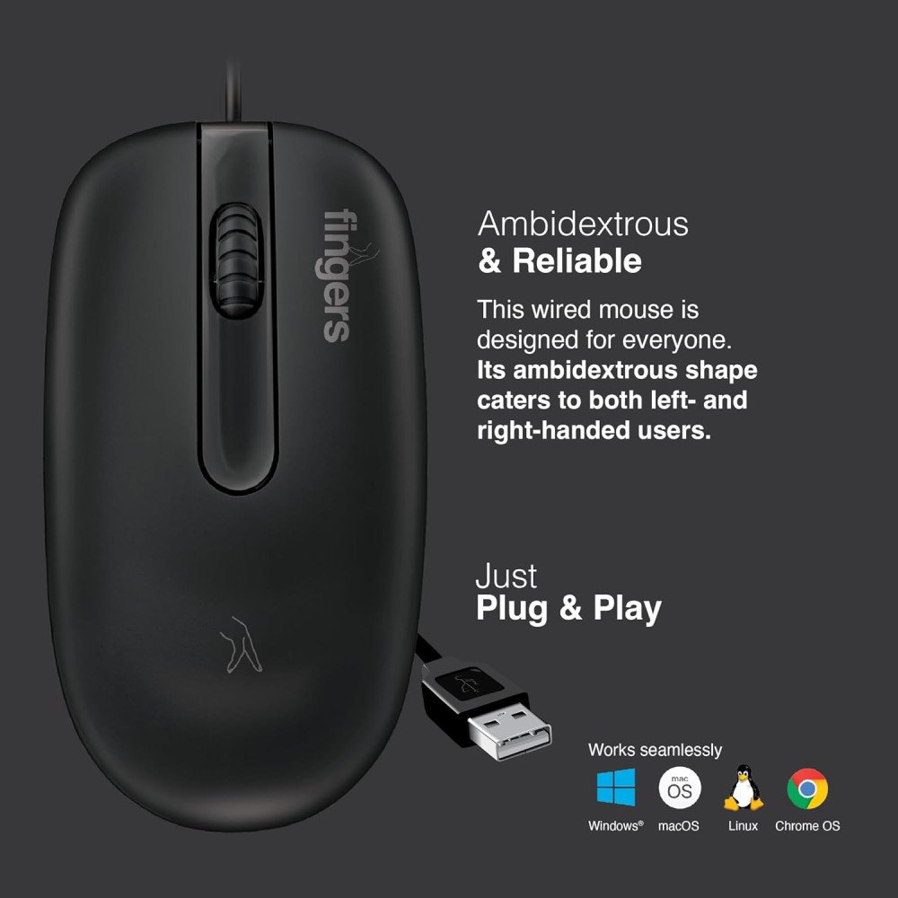 FINGERS MasterHit USB Wired PC Mouse
