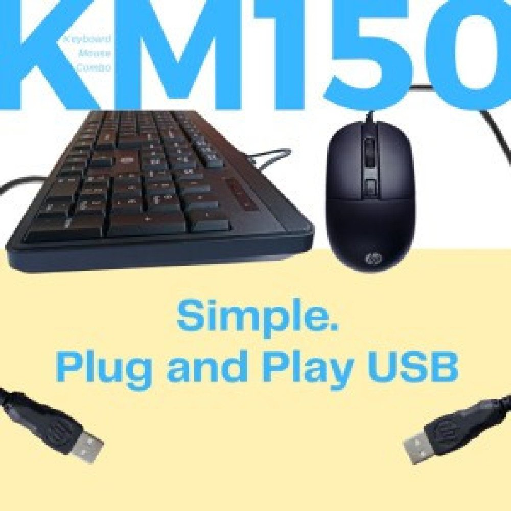HP Keyboard and Mouse Combo KM150 Wired HP Keyboard and Mouse Combo KM150 Wired