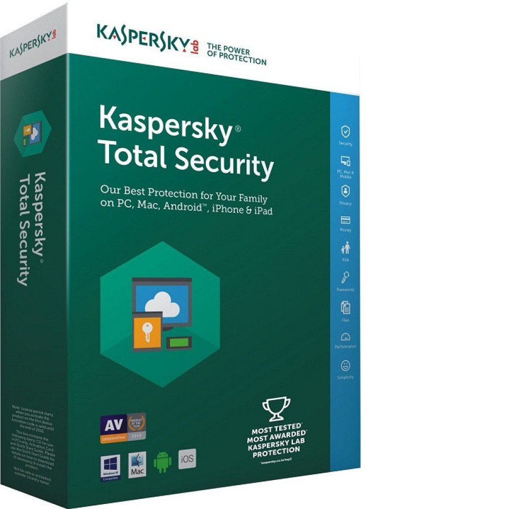 Kaspersky  Total Security Antivirus 1 Device | 1 Year