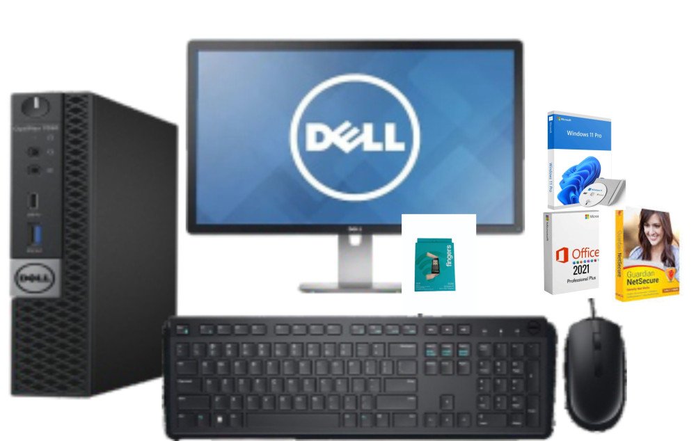 (Refurbished) DELL OPTIPLEX 3050 i3-6100T Tiny Desktop (Core I3 6th gen 3.2ghz,8 GB RAM, 256 GB SSD) 18.5" Monitor, Win 11 , MS Office 1yr warranty