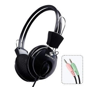 Zebronics Zeb Pleasant Wired Over The Ear Headphone with Mic