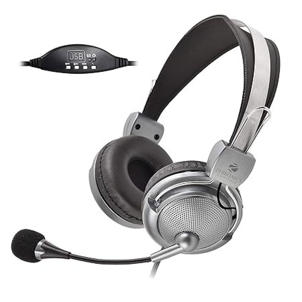ZEBRONICS Zeb-Supreme USB Wired Headphone with Mic
